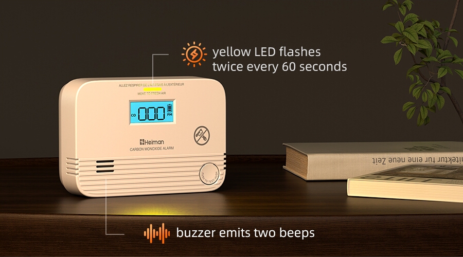 Carbon Monoxide Alarm HM-733ESY series,Automatic Fault Detection: Distinct Alerts + Flexible Muting – Simplified Fault Resolution
