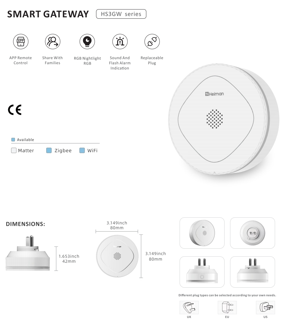 01 Smart Gateway Heiman HS3GW series