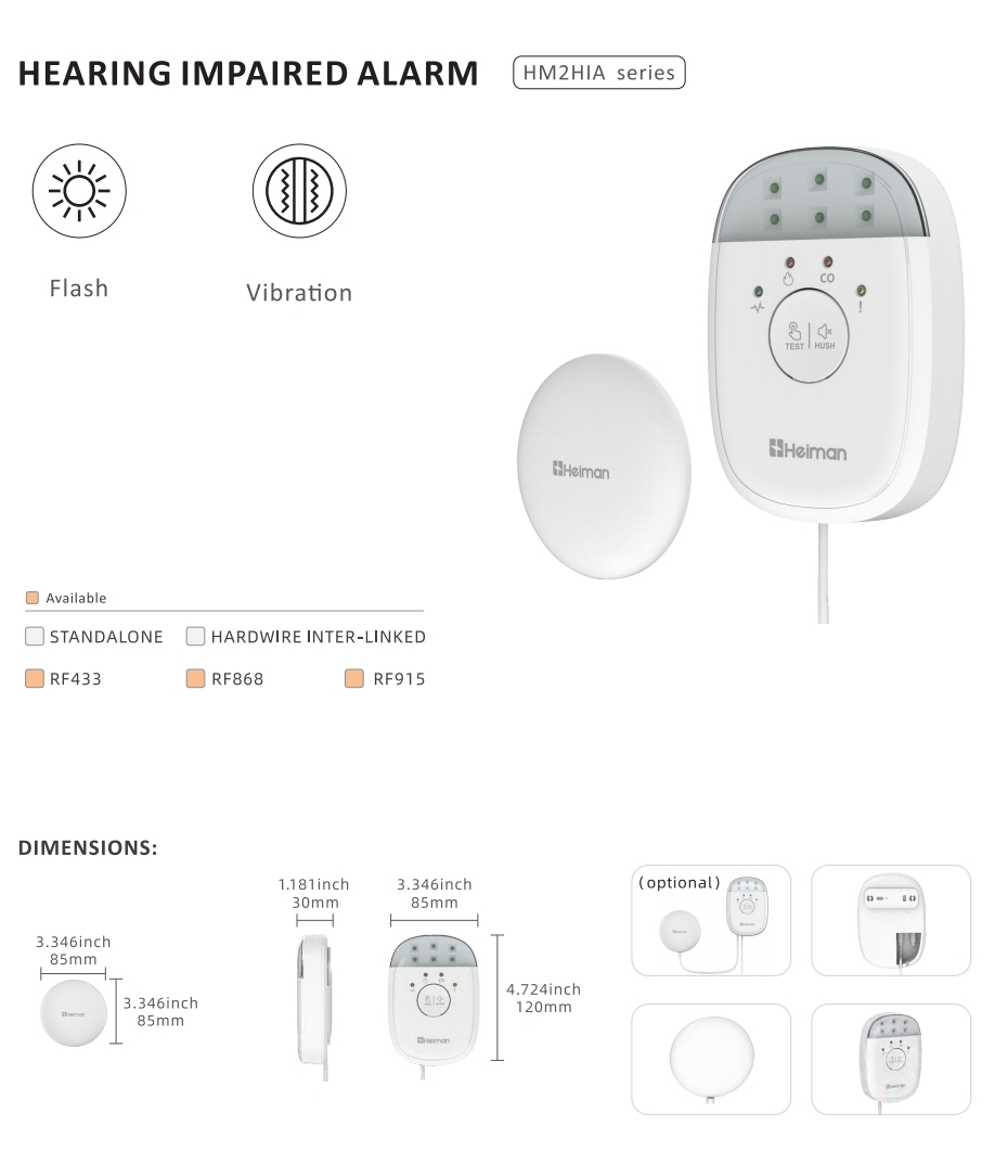 Hearing Impaired Alarm HM2HIA Hearing Impaired Alarm HM2HIA