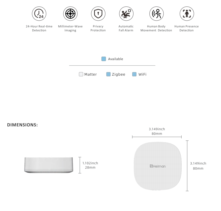 02 Smart Human Fall Down Sensor HS2FD series