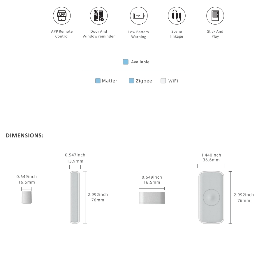 Smart Door Sensor Heiman HS1DS series