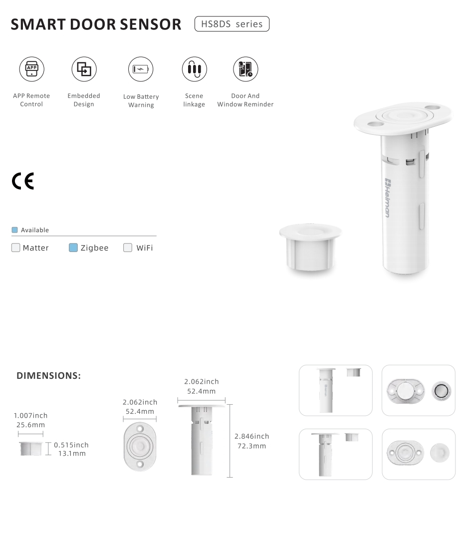 Smart Door Sensor Heiman HS8DS series 