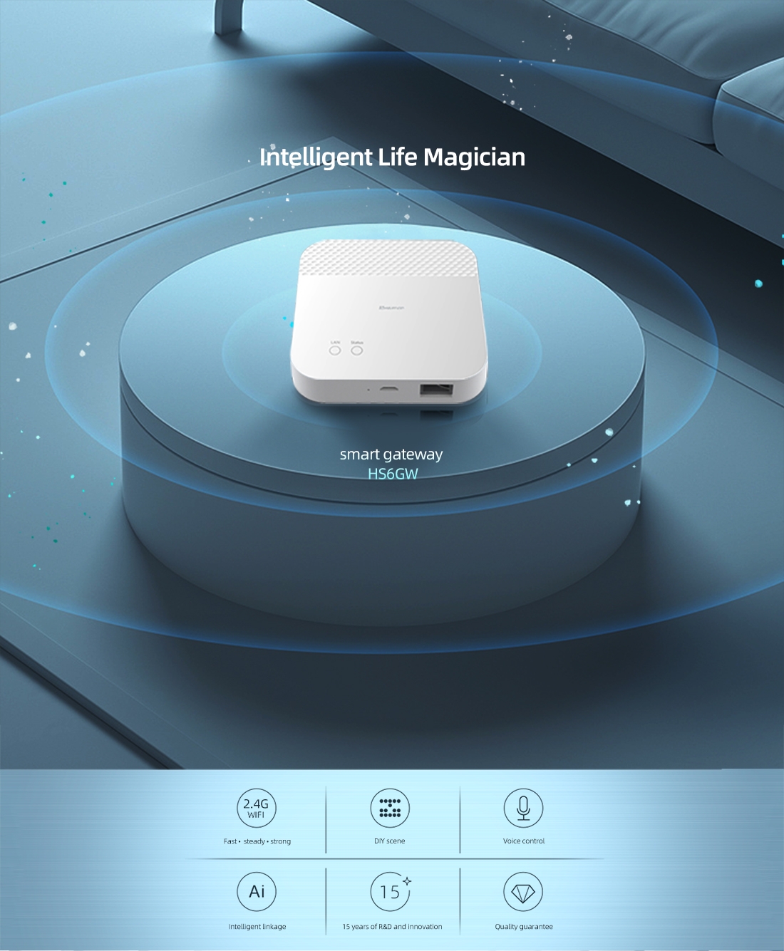 Wireless Home Smart Zigbee Gateway_PRODUCT_Shenzhen Heiman Technology Co.,  Ltd._深圳市海曼科技股份有限公司