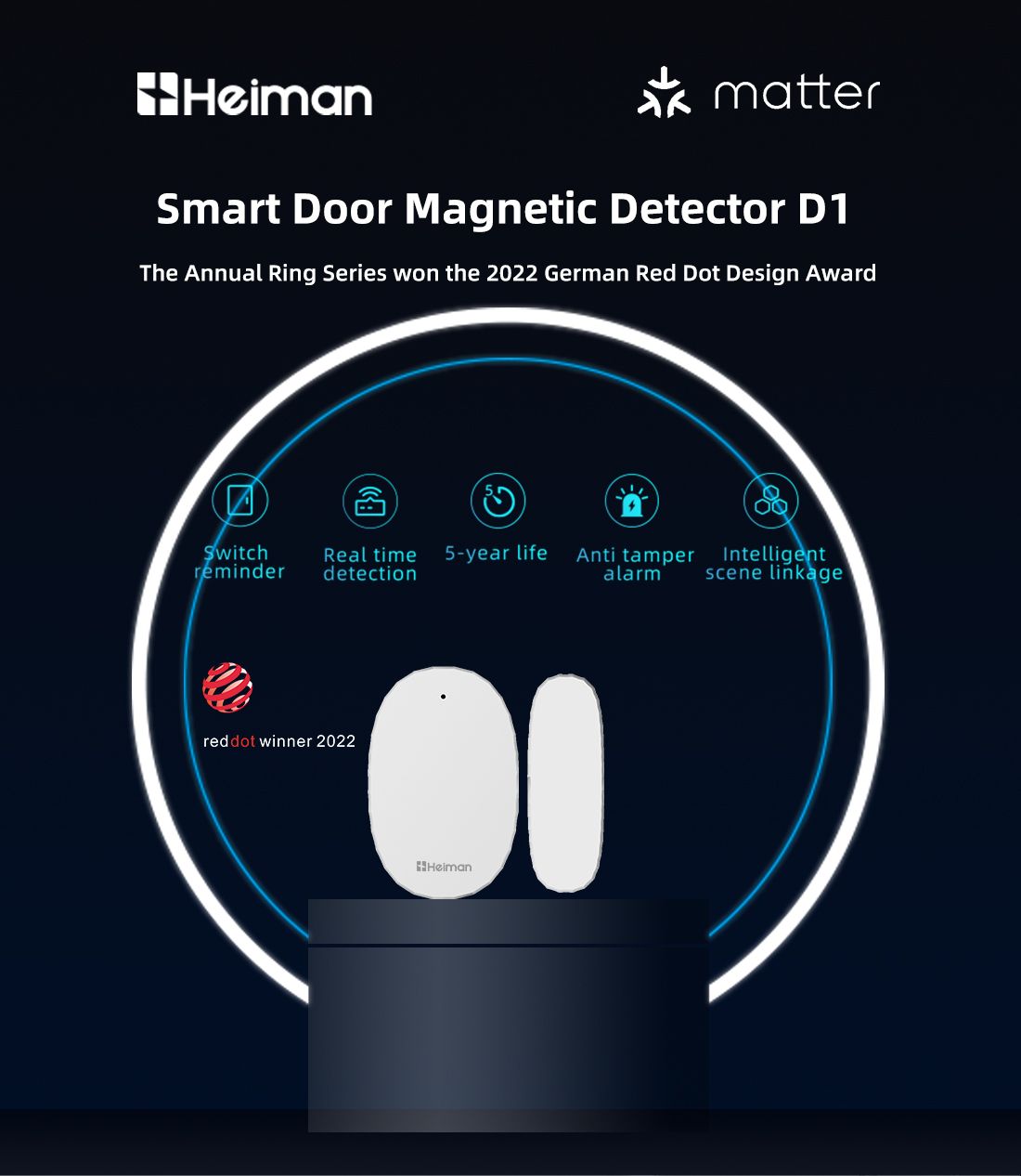 Smart Door Detector D1M_PRODUCT_Shenzhen Heiman Technology Co., Ltd._深圳市海曼科技股份有限公司