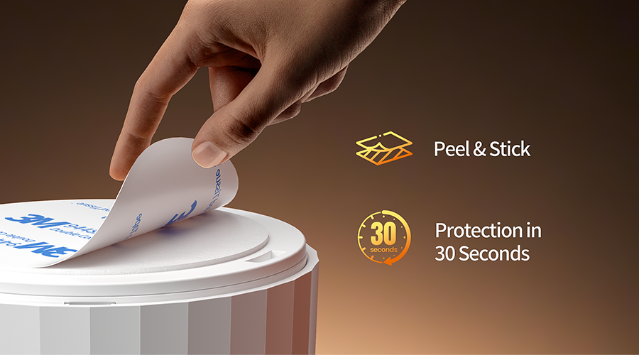 Smart Smoke Fire Alarm S1  series,Peel & Stick - Protection in 30 Seconds