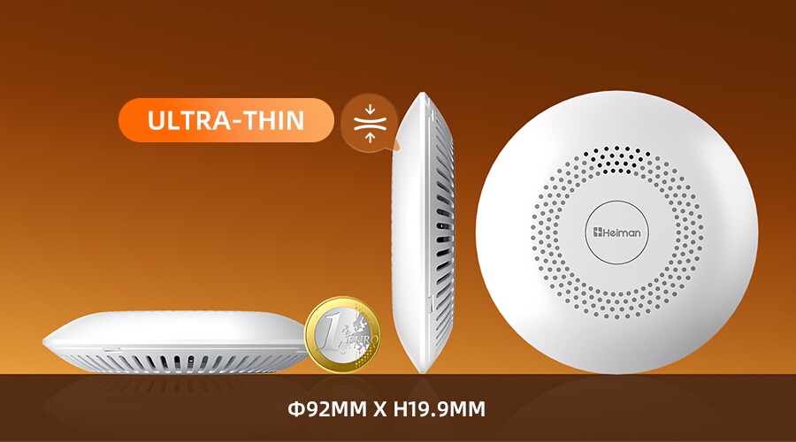 Ultra-Thin Smoke Alarm 12-Year Sealed Battery S2 Edge,Ultra-Thin & Certified