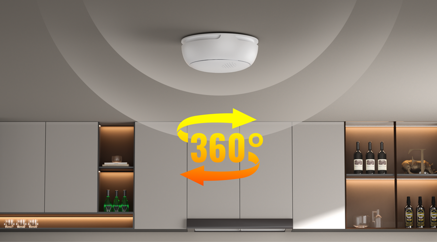 Smart smoke detector HS2SA-1 series,360° Detection Smarter Accuracy