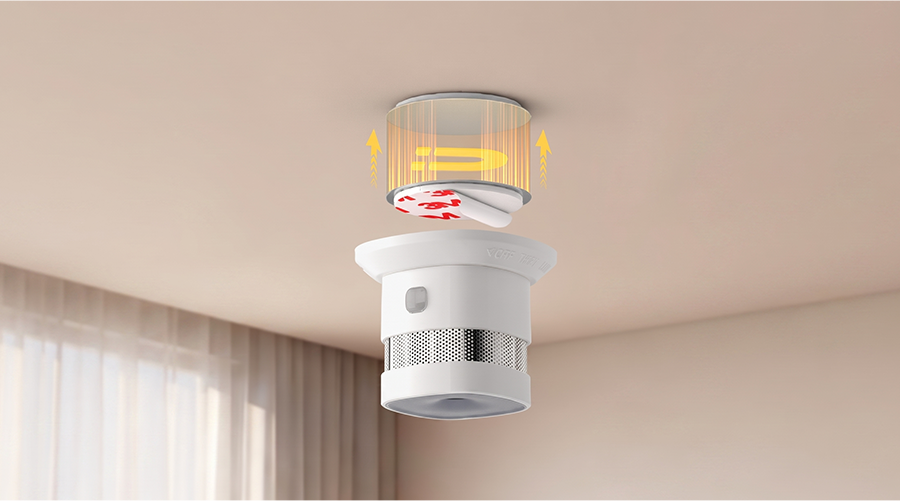 Smart Mini Smoke Sensor Heiman HS1SA series,Flexible Dual Mounting Options