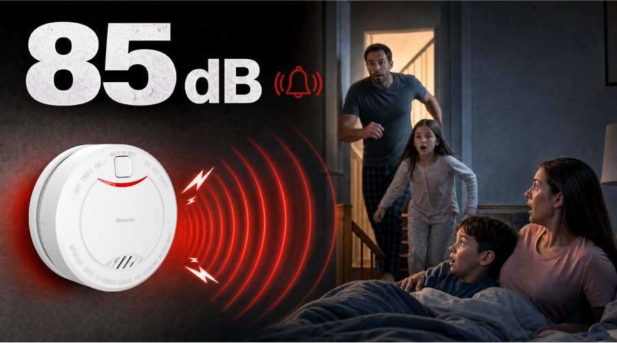 Smoke Alarm HM-626PHS,85dB Loud Alarm