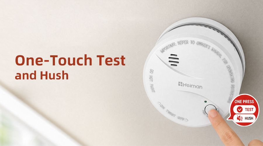 Smoke Alarm HM-625PHS,One-Touch Test & Hush