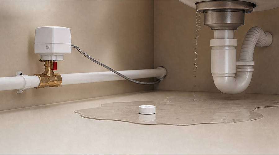 Smart Water Leakage Detector L1 series,Compact & Tool-FreePlacement
