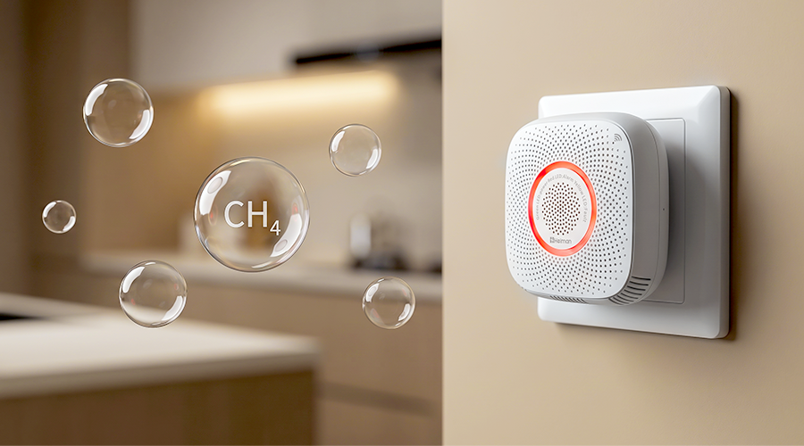 Combustible Gas Detector Heiman WS2CG series,Real-Time CH₄ Detection