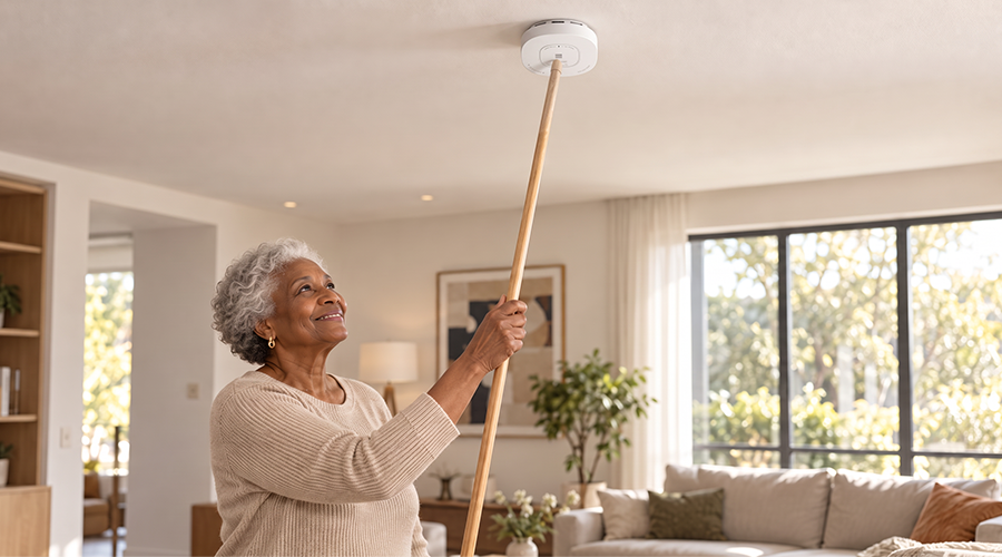 Smoke & CO Alarm HM-638THS,Extra-Large ButtonEasy Test & Silence