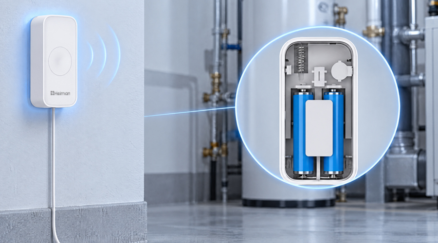 Smart Water Leakage Sensor Heiman HS1WL series,Low Battery Warning