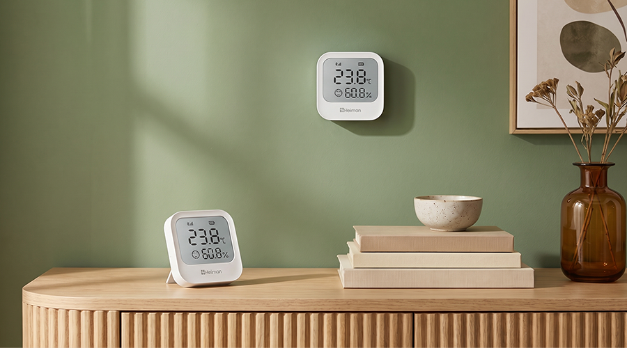 Smart Temperature and Humidity Sensor HEIMAN HS3HT series,Effortless Setup & Flexible Installation