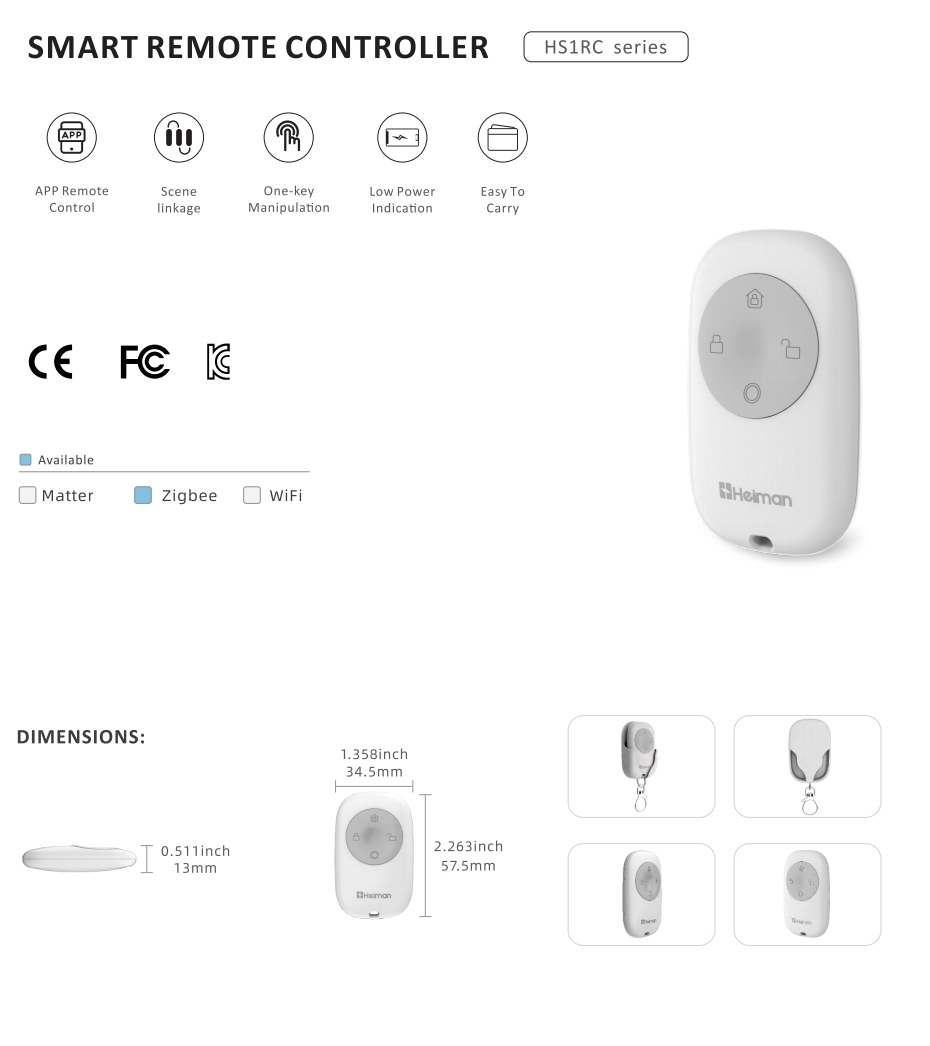Smart Remote Control Heiman HS1RC series