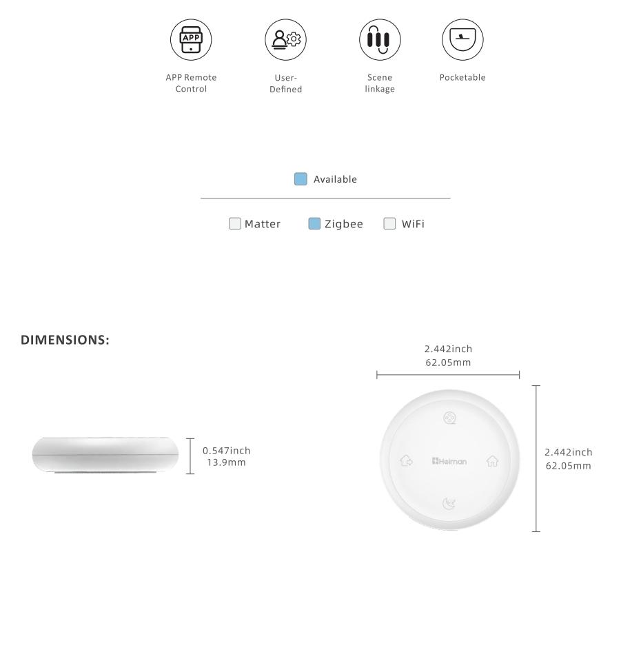 02 Smart Scene Switch HEIMAN HS2SS series