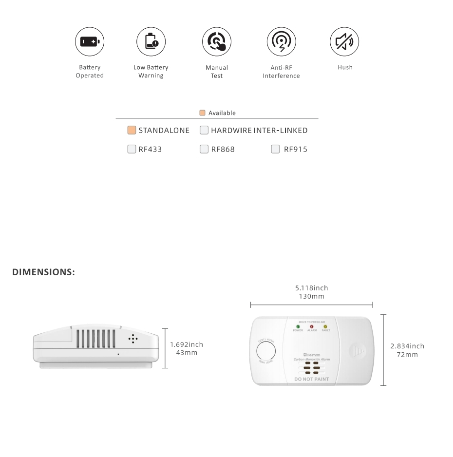 02 Carbon Monoxide Alarm HM-722ES series