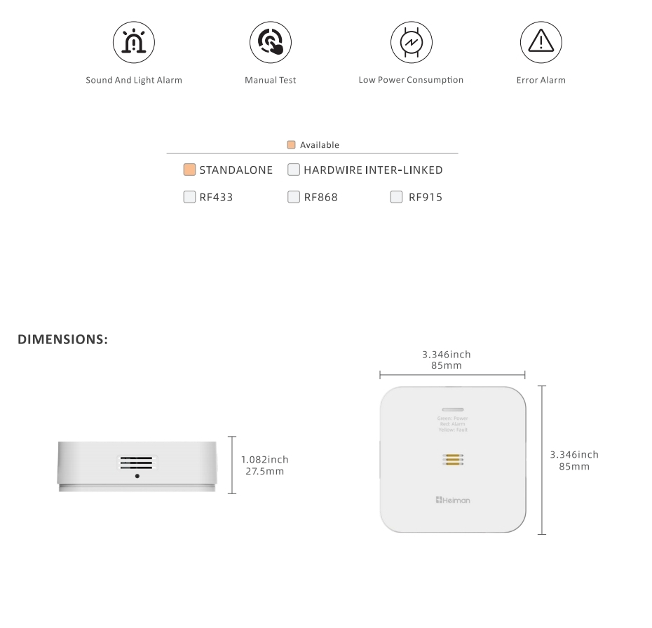 Carbon Monoxide Alarm HM-720ES series