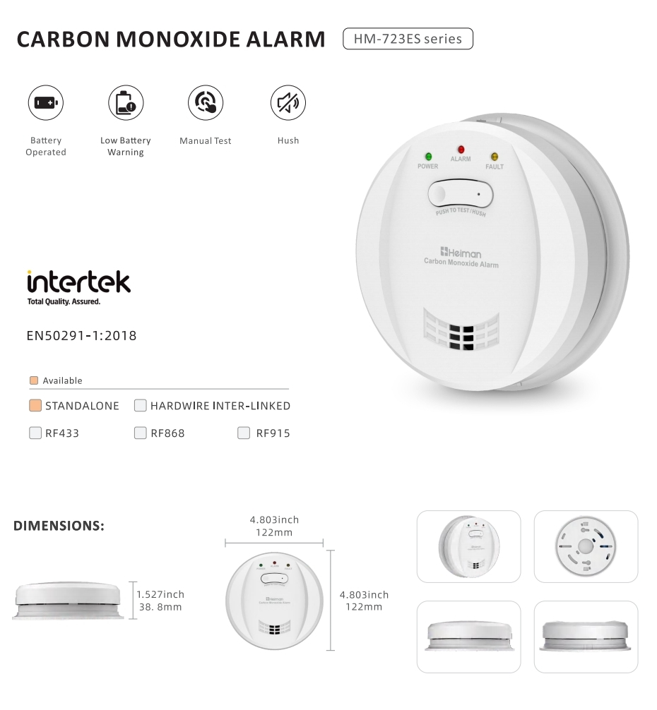 Carbon Monoxide Alarm HM-723ES series